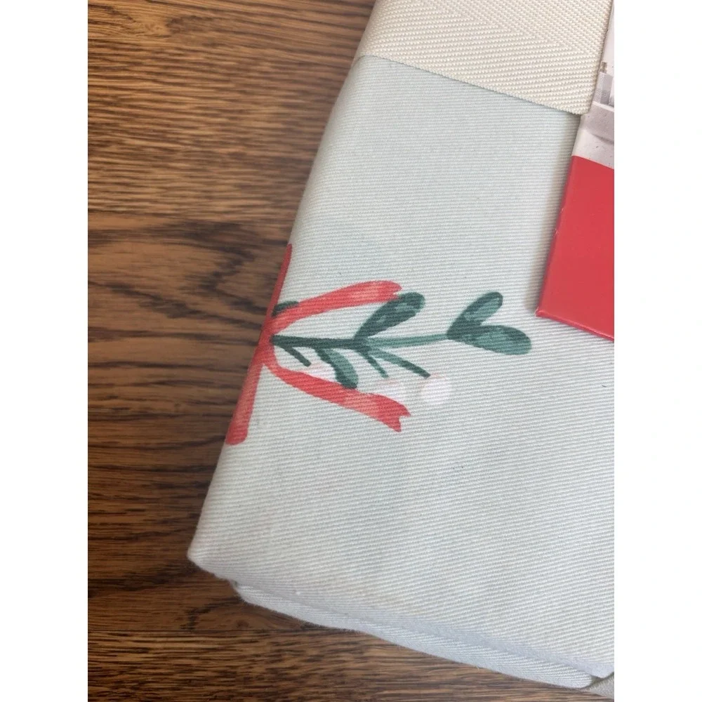 Peri Home Shower Curtain New Holly Berries Holiday Christmas Cotton‎ Blend 72x72